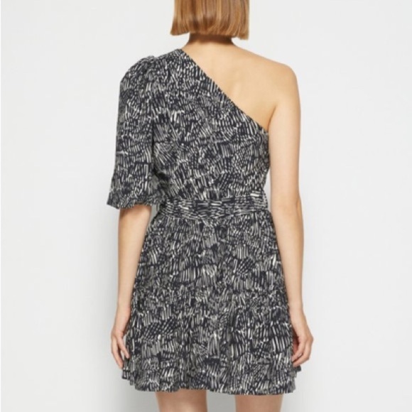Jonathan Simkhai NWT Adriana Mini Dress Abstract Fern XS Asymmetrical Old Money - Picture 14 of 16